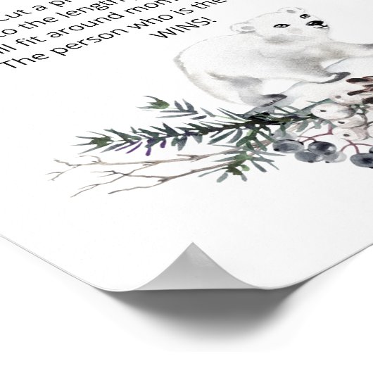 De winter hoe groot is het buikspel van mama poster (Hoek)