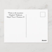 De winter in de bergen..... briefkaart (Achterkant)
