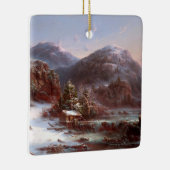 De winter in de bergen, de kerstboom keramisch ornament (Rechts)