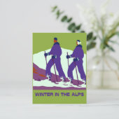 De winter in de pop van de Alpen Briefkaart (Staand voorkant)