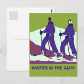 De winter in de pop van de Alpen Briefkaart (Voorkant / Achterkant)