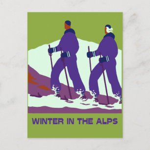 De winter in de pop van de Alpen Briefkaart