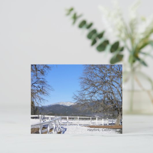 De winter in de vallei..... briefkaart (Staand voorkant)