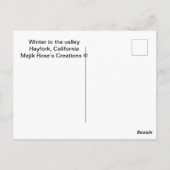 De winter in de vallei..... briefkaart (Achterkant)