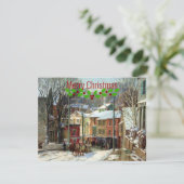 De winter in Gloucester - vrolijk kerstfeest! Feestdagenkaart (Staand voorkant)