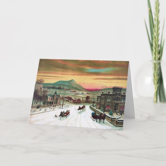 De winter in het Land Feestdagen Kaart (Voorkant)