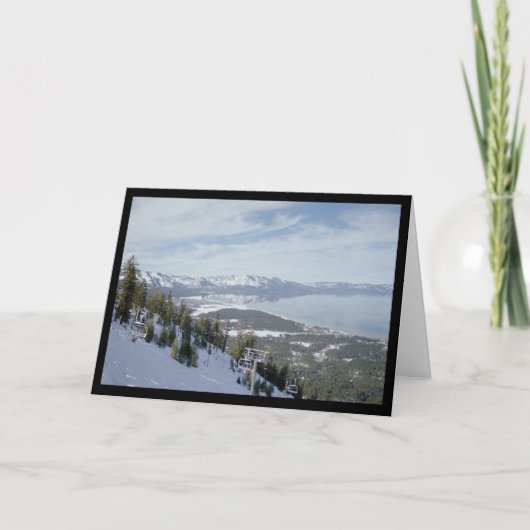 De winter in Lied Tahoe- van Sol. Het Wenskaart Kaart (Voorkant)