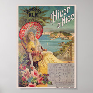 De Winter in Nice Vintage Poster 1892