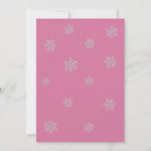 De winter in Parijs: Birthday Invite roze Kaart (Achterkant)