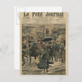 De winter in Parijs loopt in de modder Briefkaart (Voorkant / Achterkant)