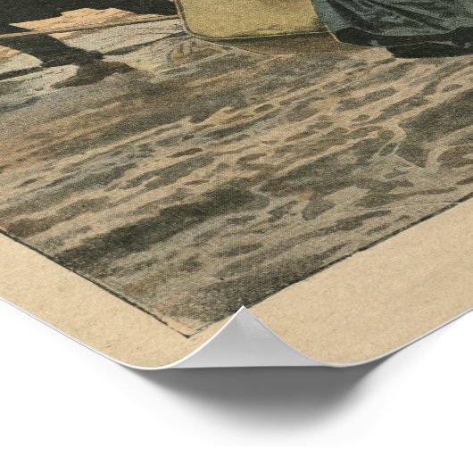 De winter in Parijs loopt in de modder Poster (Hoek)