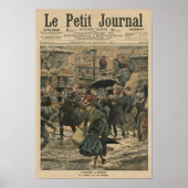 De winter in Parijs loopt in de modder Poster (Voorkant)