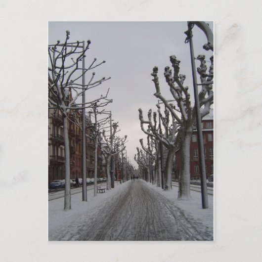 De winter in Straatsburg Briefkaart (Voorkant)