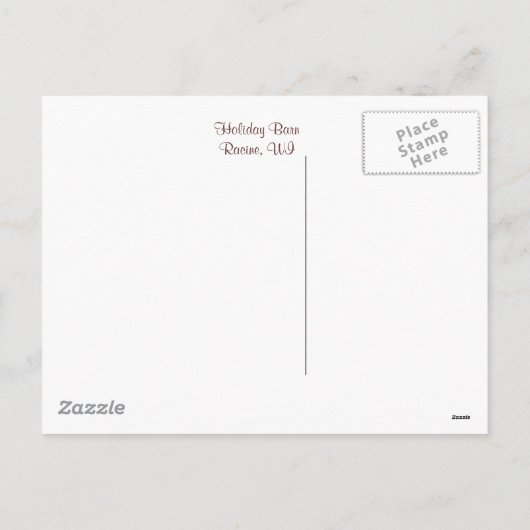 De winter in Wisconsin Feestdagenkaart (Achterkant)