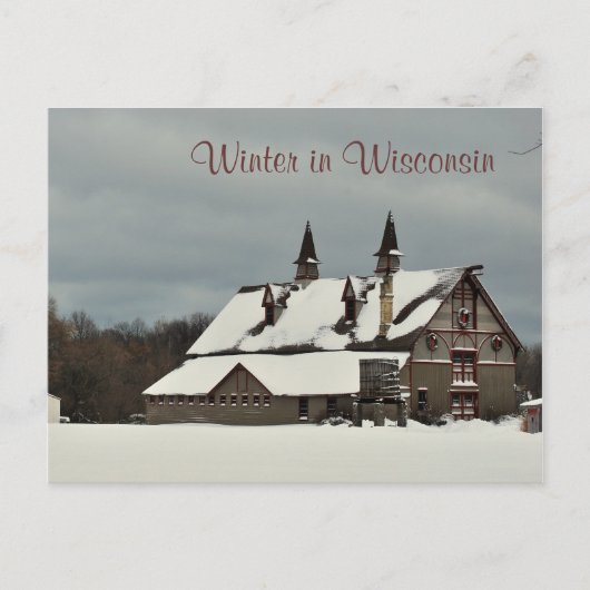 De winter in Wisconsin Feestdagenkaart (Voorkant)