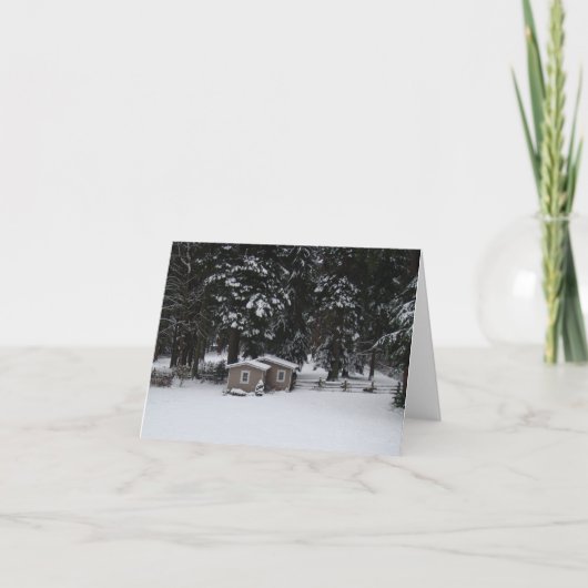 De winter in Woodway Kaart (Voorkant)