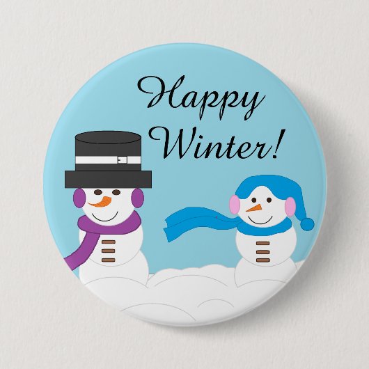 De winter is behoorlijk sneeuwig ronde button 7,6 cm (Voorkant)