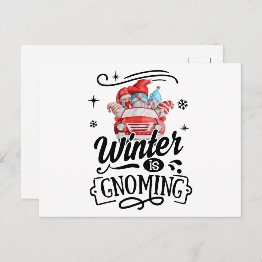 De winter is de kerstboom van de troll briefkaart (Voorkant / Achterkant)