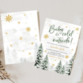 De winter is het koud buiten Baby shower Kaart