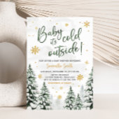 De winter is het koud buiten Baby shower Kaart