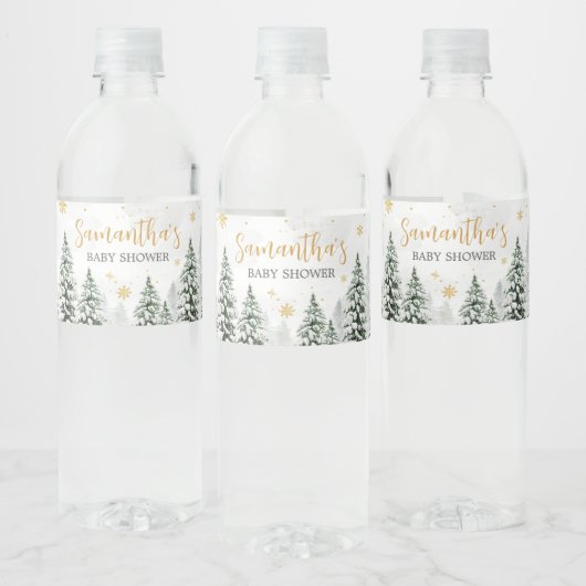De winter is het koud buiten Baby shower Waterfles Etiket (Flessen)