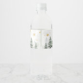 De winter is het koud buiten Baby shower Waterfles Etiket (Achterkant)