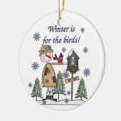 De winter is het Vogeltje voor Keepsake Ornament (Links)