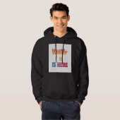 "De winter is hier": Hoodie (Voorkant volledig)