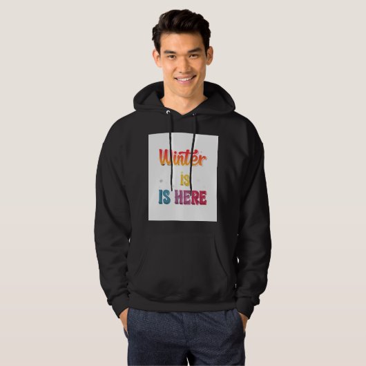 "De winter is hier": Hoodie (Voorkant volledig)