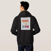 "De winter is hier": Hoodie (Achterkant volledig)