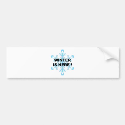 De winter is hier! Liberal Snowflake Bumpersticker (Voorkant)