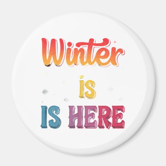 "De winter is hier": Magneet (Voorkant)