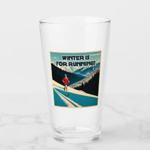 De winter is om te rennen glas