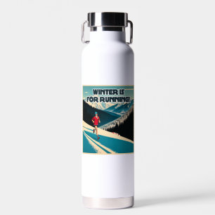 De winter is om te rennen waterfles