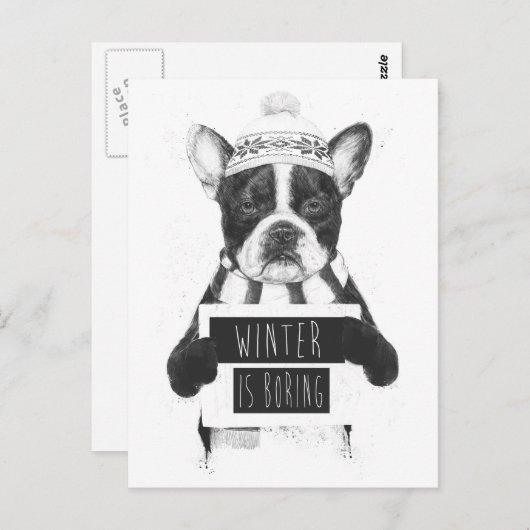 De winter is saai briefkaart (Voorkant / Achterkant)