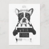 De winter is saai briefkaart (Voorkant)