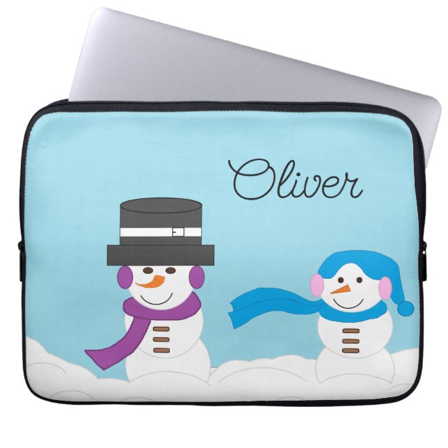 De winter is sneeuwachtig laptop sleeve (Voorkant)
