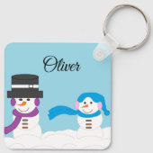 De winter is sneeuwachtig sleutelhanger (Achterkant)