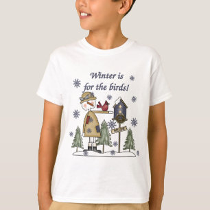 De winter is voor de T-shirts van vogels en cadeau
