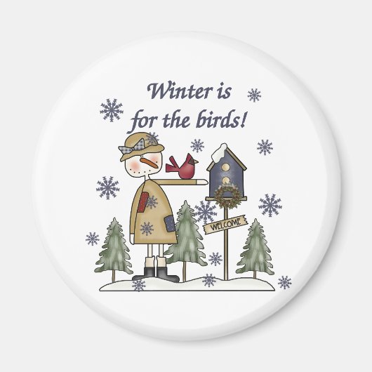 De winter is voor de vogels magneet (Voorkant)