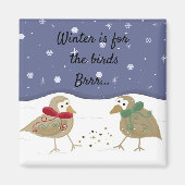 De winter is voor de vogels magneet (Voorkant)