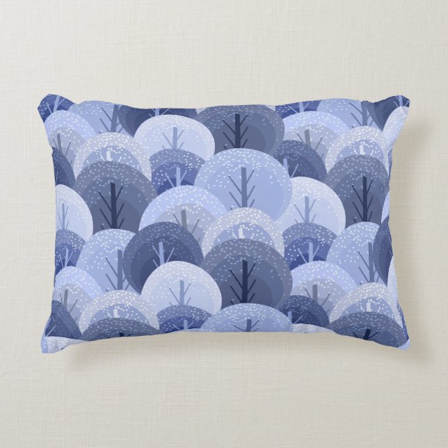 De winter Kerstmis naadloos. Het patroon met Accent Kussen (Voorkant)
