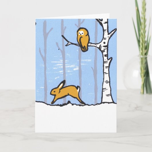 De winter komt eraan feestdagen kaart (Voorkant)