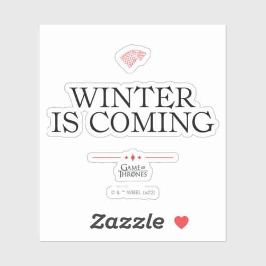 De winter komt eraan sticker (Vel)