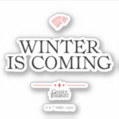 De winter komt eraan sticker (Voorkant)