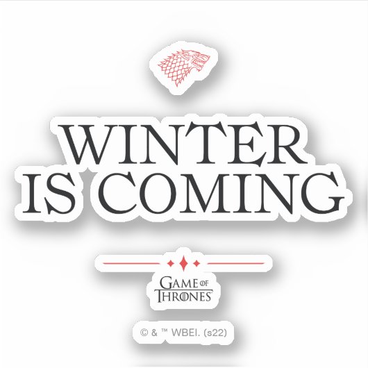 De winter komt eraan sticker (Voorkant)