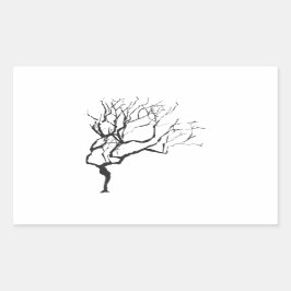 De winter komt in de Natuur van Trendy Wintery Rechthoekige Sticker