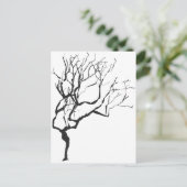 De winter komt met een minimalistische winterstruc briefkaart (Staand voorkant)