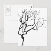 De winter komt met een minimalistische winterstruc briefkaart (Voorkant / Achterkant)