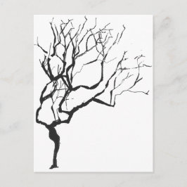 De winter komt met een minimalistische winterstruc briefkaart